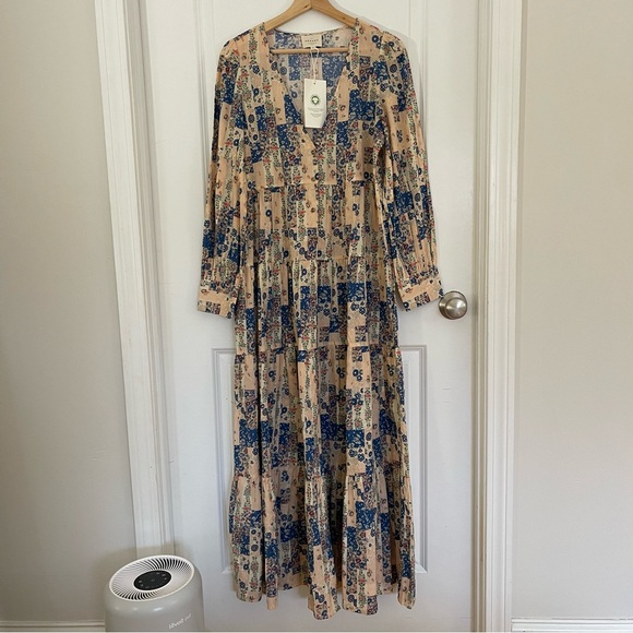 Sezane Benedetta Patchwork Maxi Dress - Picture 2 of 11